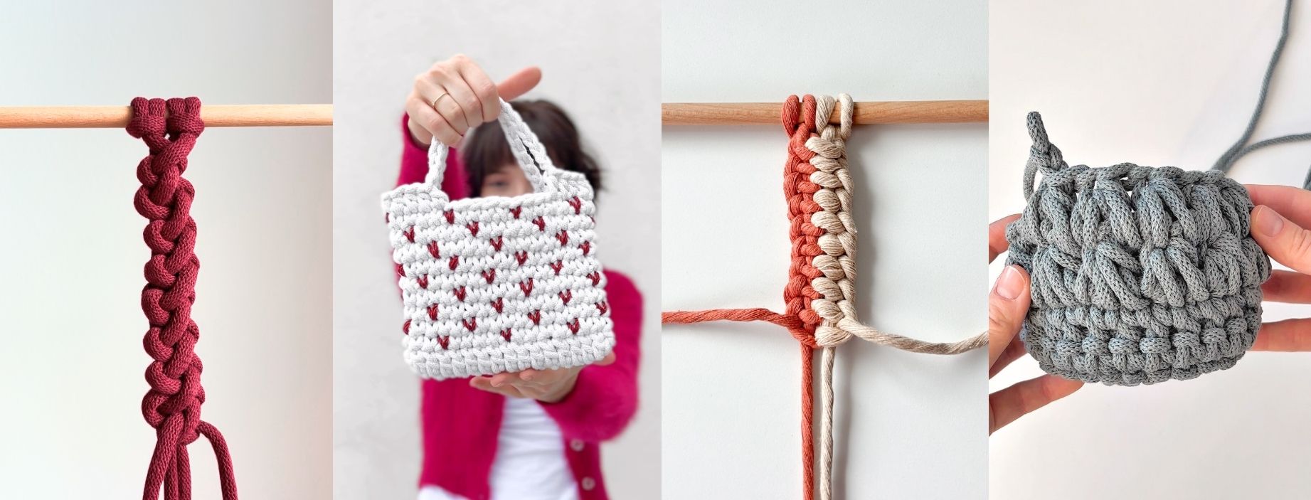 4 tutoriale ze sznurków – makrama i szydełko krok po kroku